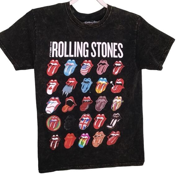 The Rolling Stones Black Multi Tongues Tshirt Size Small - Picture 3 of 8